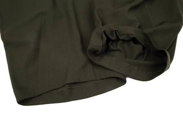 イッセイミヤケISSEY MIYAKE フロントラップデザインハーフパンツ オリーブ1 K-96889_008