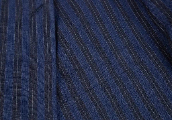 コムデギャルソンオムプリュスCOMME des GARCONS HOMME PLUS リネンストライプダブルジャケット 青黒M K-96908_004