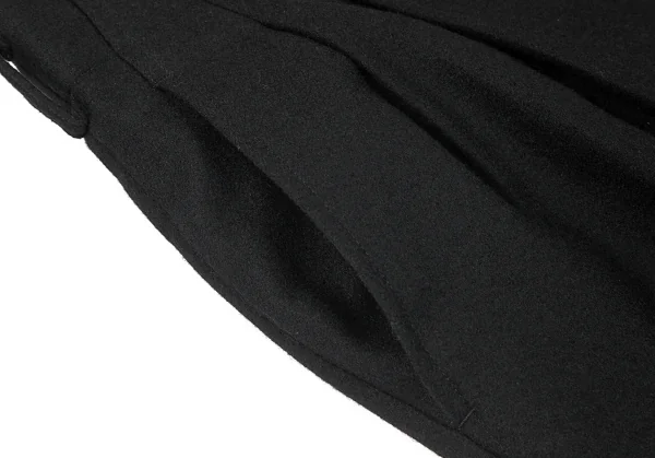 コムデギャルソンオムCOMME des GARCONS HOMME ウール裾切替ロールアップパンツ 黒M K-96926_005