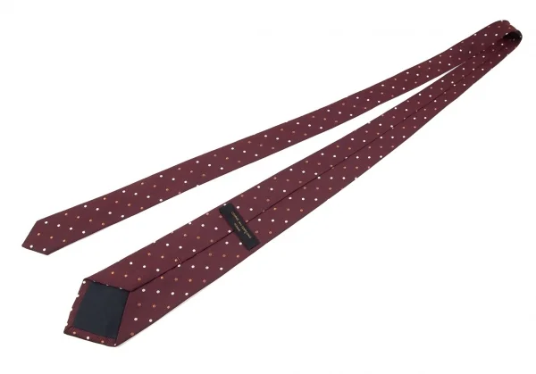 コムデギャルソンオムCOMME des GARCONS HOMME ドット柄刺繍シルクネクタイ ワイン K-96937_005