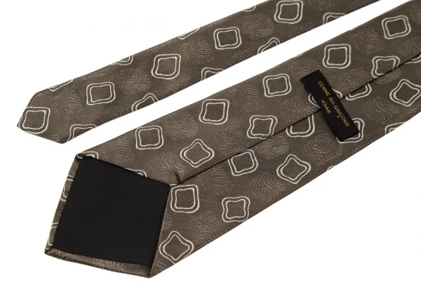 コムデギャルソンオムCOMME des GARCONS HOMME 総柄刺繍シルクネクタイ 茶 K-96941_007