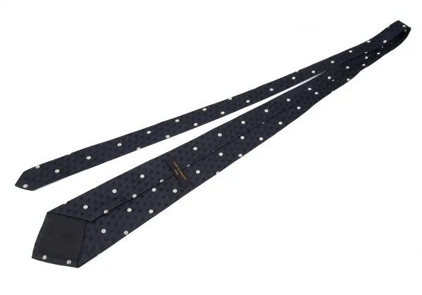 【美品】COMME des GARÇONS コムデギャルソン　ネクタイ　黒　水玉 コムデギャルソン ネクタイ シルク ドット柄 水玉 ブラック 美品 COMME