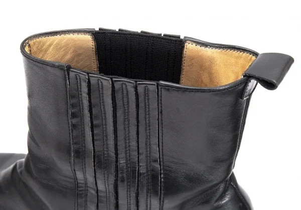 ジャンポールゴルチエJean Paul GAULTIER レザーサイドゴアヒールブーツ 黒3（23位） K-96970_016