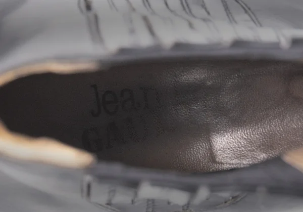 ジャンポールゴルチエJean Paul GAULTIER レザーサイドゴアヒールブーツ 黒3（23位） K-96970_019