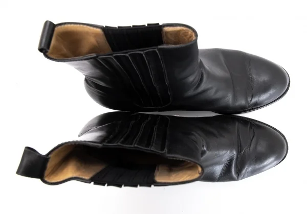 ジャンポールゴルチエJean Paul GAULTIER レザーサイドゴアヒールブーツ 黒3（23位） K-96970_002