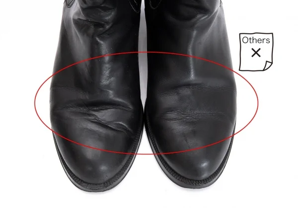 ジャンポールゴルチエJean Paul GAULTIER レザーサイドゴアヒールブーツ 黒3（23位） K-96970_005