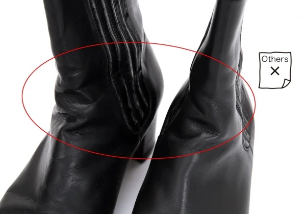 ジャンポールゴルチエJean Paul GAULTIER レザーサイドゴアヒールブーツ 黒3（23位） K-96970_006