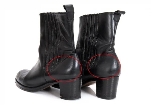 ジャンポールゴルチエJean Paul GAULTIER レザーサイドゴアヒールブーツ 黒3（23位） K-96970_009