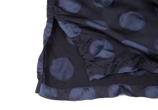 イッセイミヤケミーISSEY MIYAKE me 染めビックドットワンピース 紺F K-96978_010