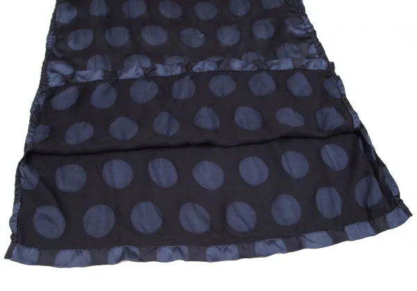 イッセイミヤケミーISSEY MIYAKE me 染めビックドットワンピース 紺F K-96978_011