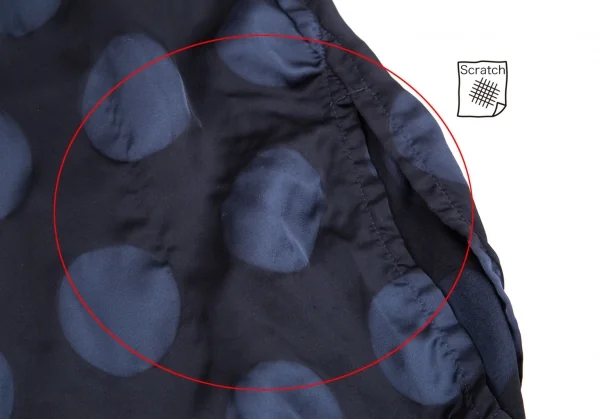 イッセイミヤケミーISSEY MIYAKE me 染めビックドットワンピース 紺F K-96978_009