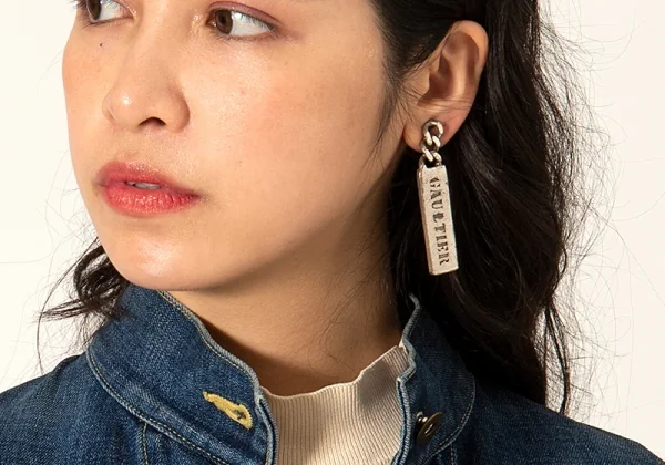 ジャンポールゴルチエJean Paul GAULTIER ロゴプレートイヤリング シルバー K-96993_006