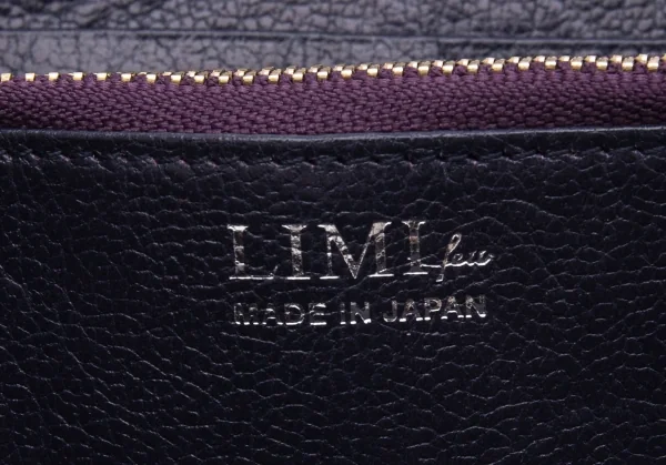 リミフゥLIMI feu パンチングエナメルレザーダブルジップウォレット 長財布 紫 K-97072_014