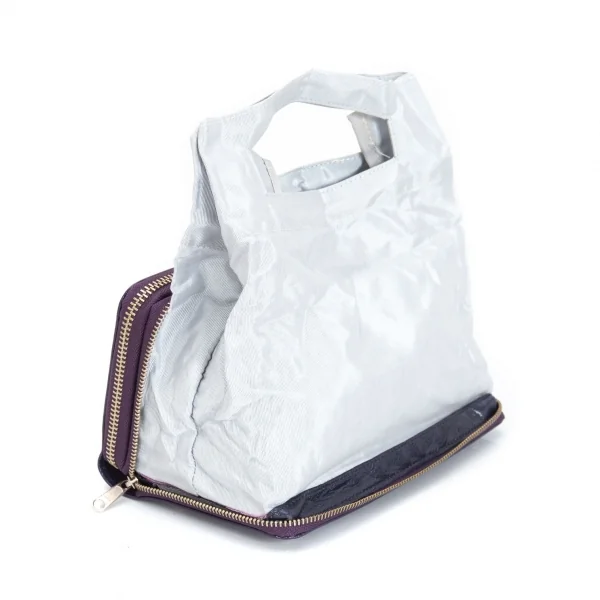 リミフゥLIMI feu パンチングエナメルレザーダブルジップウォレット 長財布 紫 K-97072_008