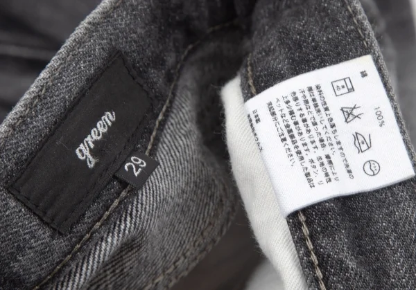 グリーンgreen ウォッシュドセルビッジデニムパンツ ブラック29 K-97106_014