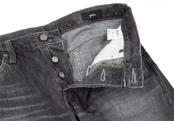 グリーンgreen ウォッシュドセルビッジデニムパンツ ブラック29 K-97106_004