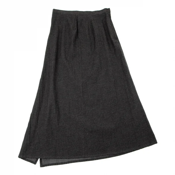 ヨウジヤマモト ノアールYohji Yamamoto NOIR ピリングコットンスカート チャコール1 K-97110_002