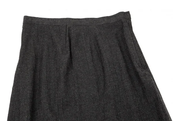 ヨウジヤマモト ノアールYohji Yamamoto NOIR ピリングコットンスカート チャコール1 K-97110_003