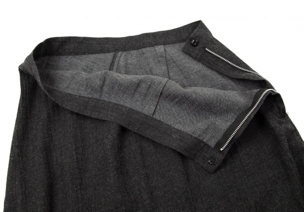 ヨウジヤマモト ノアールYohji Yamamoto NOIR ピリングコットンスカート チャコール1 K-97110_004