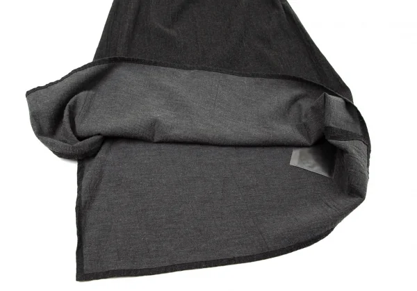 ヨウジヤマモト ノアールYohji Yamamoto NOIR ピリングコットンスカート チャコール1 K-97110_006