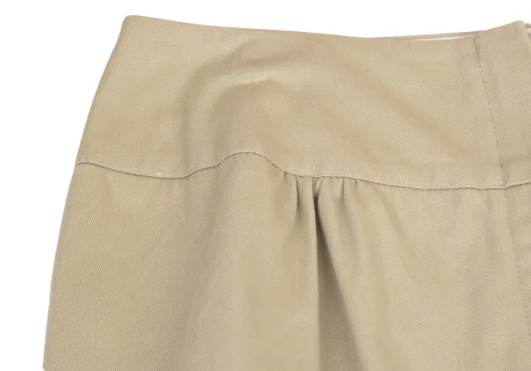 yohji yamamoto スカート Yohji Yamamoto FEMME Back Zip Cotton Skirt Beige XS (K-97111