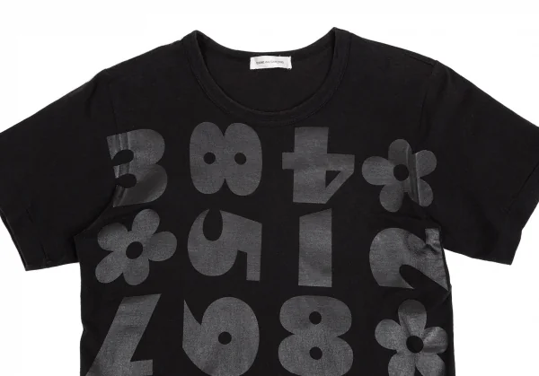 コムデギャルソンCOMME des GARCONS ナンバリングプリントTシャツ こげ茶S位 K-97116_002