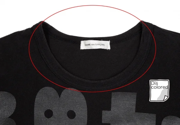 コムデギャルソンCOMME des GARCONS ナンバリングプリントTシャツ こげ茶S位 K-97116_003