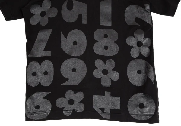 コムデギャルソンCOMME des GARCONS ナンバリングプリントTシャツ こげ茶S位 K-97116_006