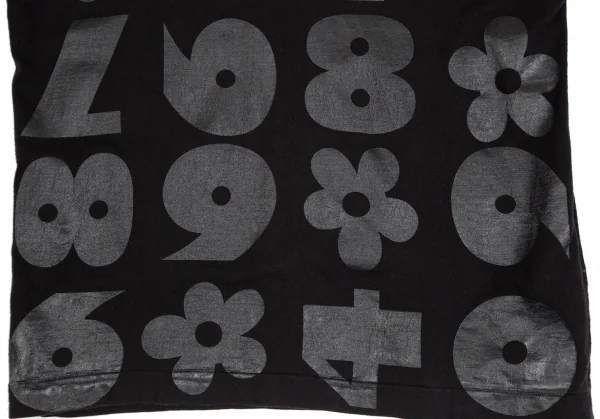 コムデギャルソンCOMME des GARCONS ナンバリングプリントTシャツ こげ茶S位 K-97116_007