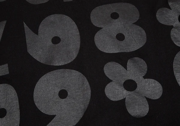 コムデギャルソンCOMME des GARCONS ナンバリングプリントTシャツ こげ茶S位 K-97116_008