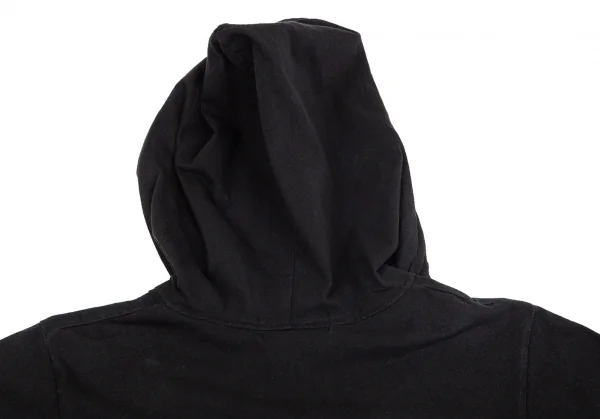 ブラックコムデギャルソンBLACK COMME des GARCONS ロゴプリントフード付きTシャツ 黒オレンジS K-97120_013