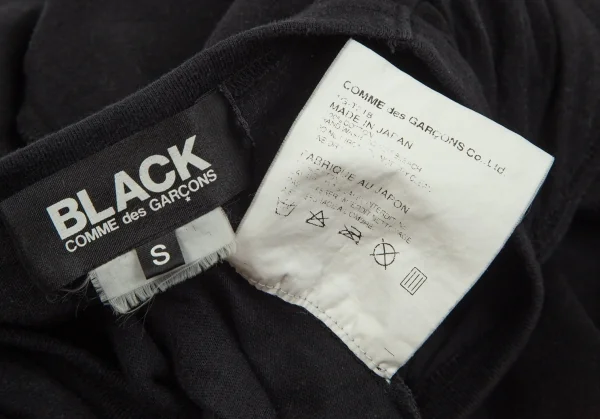 ブラックコムデギャルソンBLACK COMME des GARCONS ロゴプリントフード付きTシャツ 黒オレンジS K-97120_015