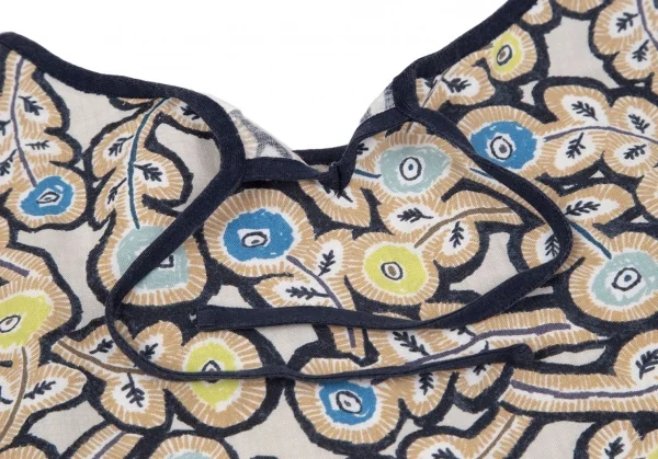 ミナペルホネンmina perhonen フラワープリントボックスシルエットノースリーブ ベージュマルチ38 K-97181_011