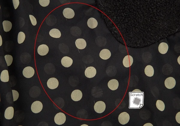 コムコム コムデギャルソンCOMME des GARCONS パイルポケットドットプリントシャツワンピース 黒カーキベージュS K-97196_012