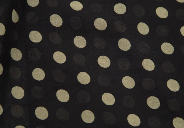 コムコム コムデギャルソンCOMME des GARCONS パイルポケットドットプリントシャツワンピース 黒カーキベージュS K-97196_016