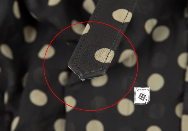 コムコム コムデギャルソンCOMME des GARCONS パイルポケットドットプリントシャツワンピース 黒カーキベージュS K-97196_008