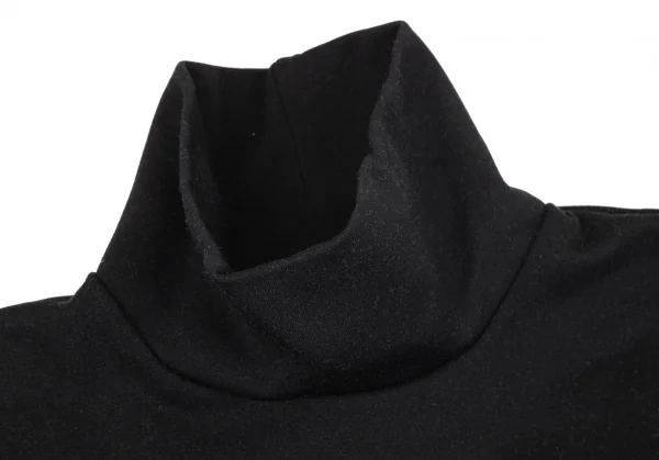 コムデギャルソンCOMME des GARCONS 製品染めワンポイントロゴ刺繍ハイネックカットソー 黒M位 K-97272_004