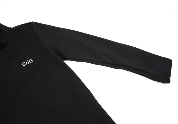 コムデギャルソンCOMME des GARCONS 製品染めワンポイントロゴ刺繍ハイネックカットソー 黒M位 K-97272_006