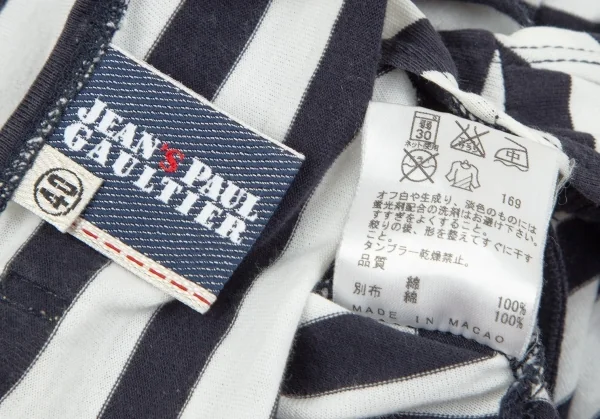 ジーンズポールゴルチエJean's Paul GAULTIER ボーダーノットデザインキャミソール 白紺40 K-97283_016