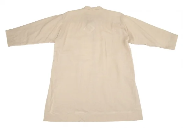 オムプリッセ イッセイ ミヤケHOMME PLISSE ISSEY MIYAKE リネンコットンハーフジッププルオーバーシャツ ベージュ2 K-97294_010