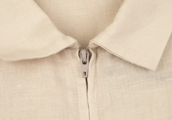 オムプリッセ イッセイ ミヤケHOMME PLISSE ISSEY MIYAKE リネンコットンハーフジッププルオーバーシャツ ベージュ2 K-97294_003