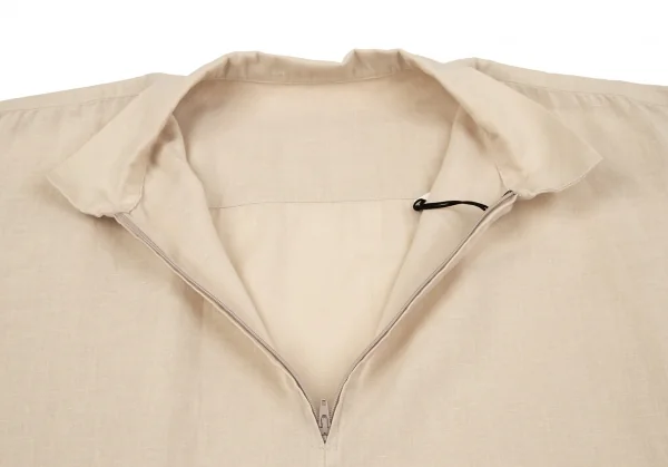 オムプリッセ イッセイ ミヤケHOMME PLISSE ISSEY MIYAKE リネンコットンハーフジッププルオーバーシャツ ベージュ2 K-97294_004