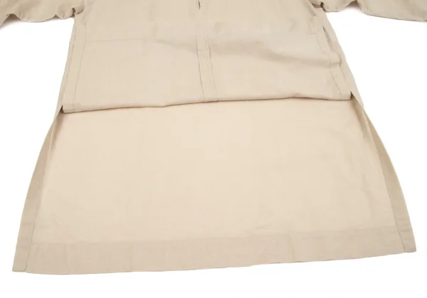 オムプリッセ イッセイ ミヤケHOMME PLISSE ISSEY MIYAKE リネンコットンハーフジッププルオーバーシャツ ベージュ2 K-97294_009