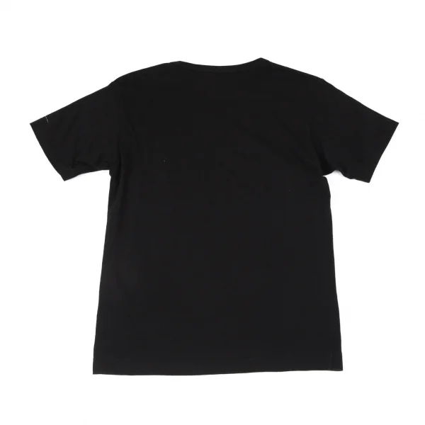 ヨウジヤマモト ファムYohji Yamamoto FEMME コットンリップフロッキープリントTシャツ 黒2 K-97341_010