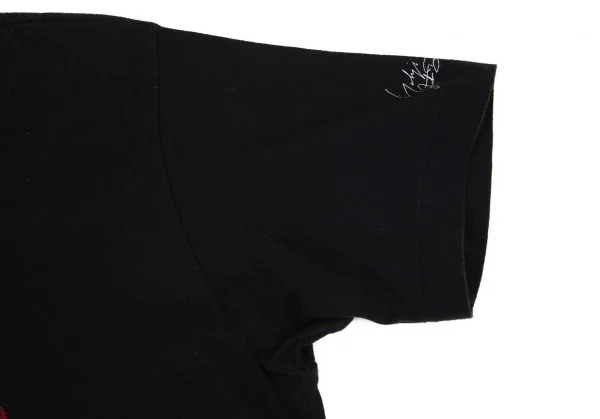 ヨウジヤマモト ファムYohji Yamamoto FEMME コットンリップフロッキープリントTシャツ 黒2 K-97341_004