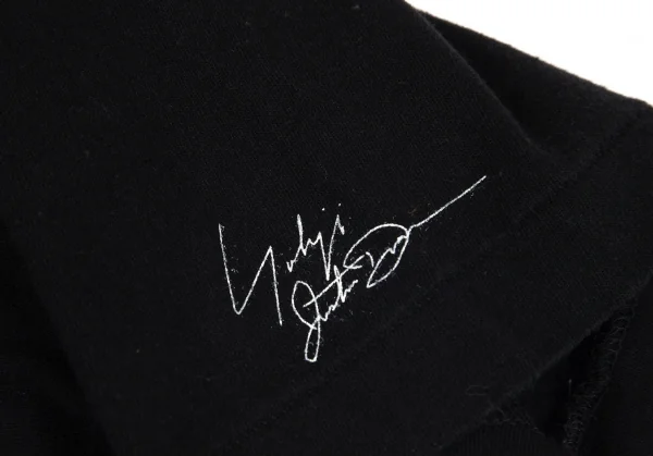ヨウジヤマモト ファムYohji Yamamoto FEMME コットンリップフロッキープリントTシャツ 黒2 K-97341_005