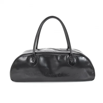 コムデギャルソンCOMME des GARCONS レザーロゴ型押しボストンバッグ