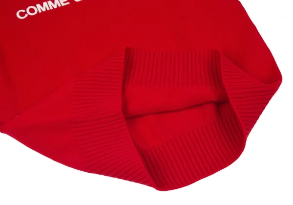 トリココムデギャルソンtricot COMME des GARCONS ロゴプリントタートルネックニット 赤M位 K-97349_011