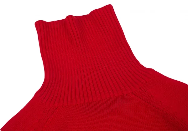 トリココムデギャルソンtricot COMME des GARCONS ロゴプリントタートルネックニット 赤M位 K-97349_005