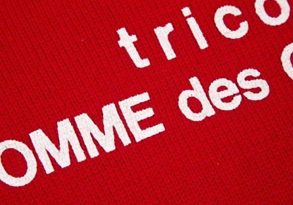 トリココムデギャルソンtricot COMME des GARCONS ロゴプリントタートルネックニット 赤M位 K-97349_007